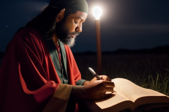 Nicodemus seeking wisdom from Jesus by night