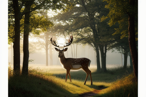 Deer in a peaceful landscape