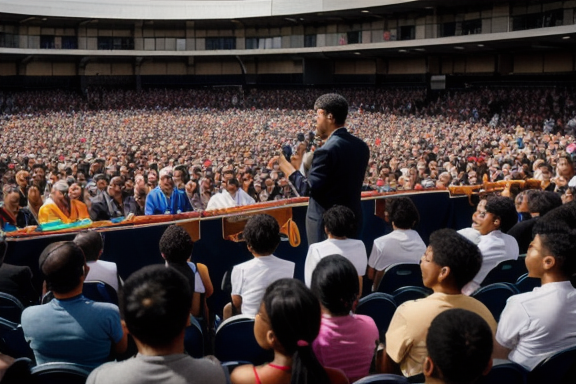 Paul preaching to a diverse crowd