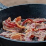 cooked food on black pan