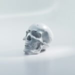 white skull on white surface