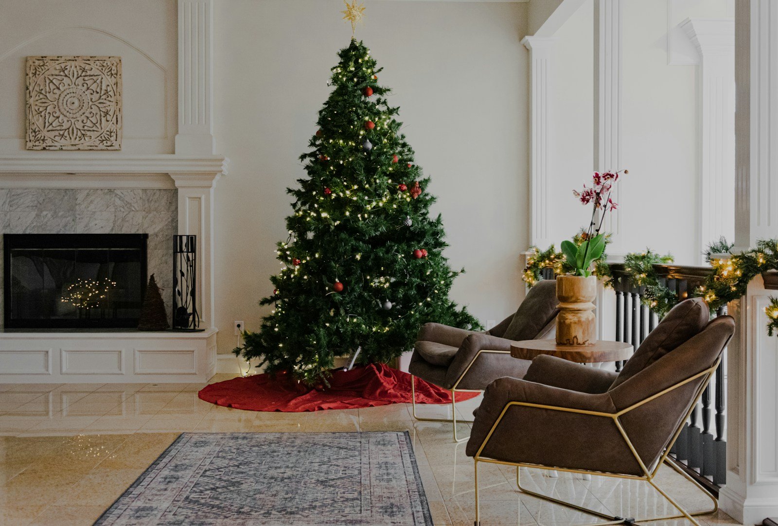 green christmas tree with baubles and string lights - what does the bible say about christmas trees