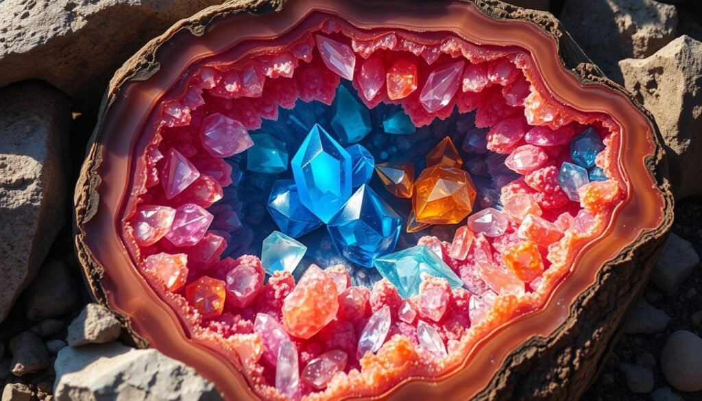 Understanding crystal composition and geological formation of crystals